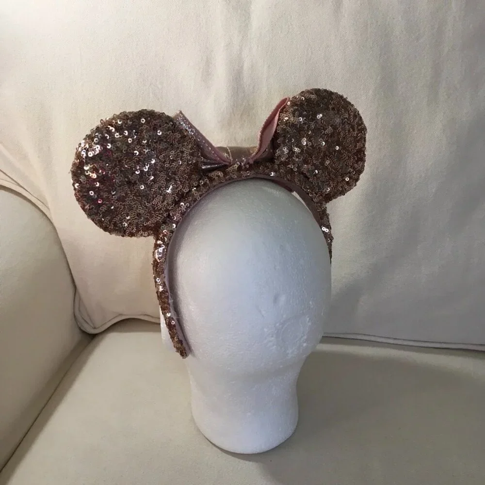 Disney Parks Minnie Mouse Pink Sequined Ears
